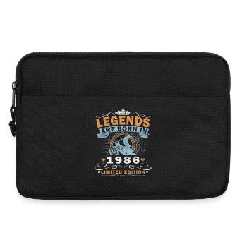 Cadeau d’anniversaire Born Motorcycle vintage 1986 - Sacoche pour ordinateur portable 13 pouces - noir - Devant