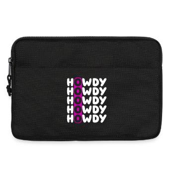 Howdy Repeat O Western Pattern - Laptoptasche 13" - Schwarz - Vorne