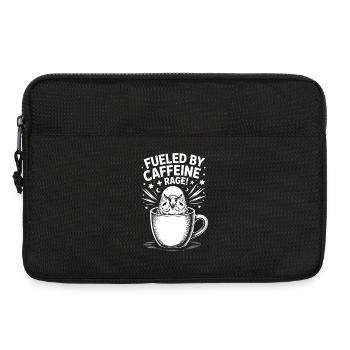 Kaffee Sprüche Koffein Lustiges Kaffee Geschenk - Laptoptasche 13" - Schwarz - Vorne