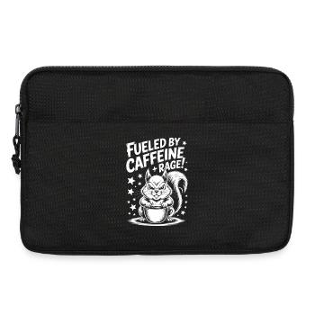 Kaffee Sprüche Koffein Lustiges Kaffee Geschenk - Laptoptasche 13" - Schwarz - Vorne