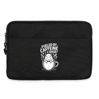 Kaffee Sprüche Koffein Lustiges Kaffee Geschenk - Laptoptasche 13" - Schwarz - Vorne