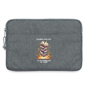 Aggro Drawn | Cliffhanger Reading Night Owl - Laptop bag 13" - heather grey - Front