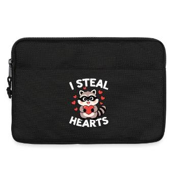 I Steal Hearts Raccoon - Laptop bag 13" - black - Front