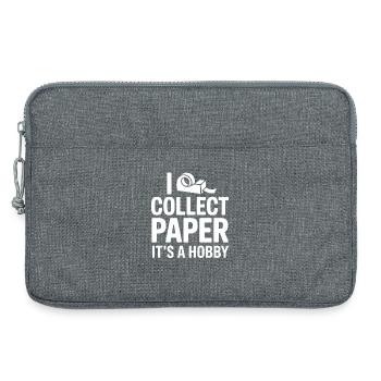 I Collect Paper Its A Hobby - Laptoptasche 13" - Grau meliert - Vorne