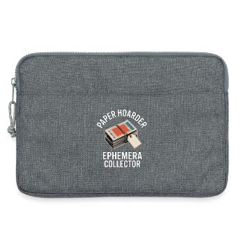 Collectionneur d’éphémères accumulateurs de papier - Sacoche pour ordinateur portable 13 pouces - gris chiné - Devant