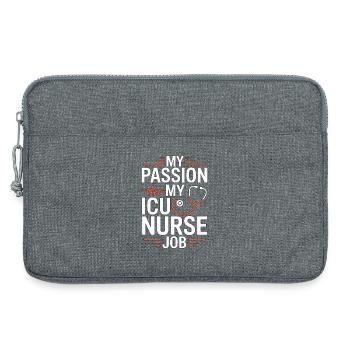 Infirmière en réanimation Ma passion Ma Infirmière en soins intensifs - Sacoche pour ordinateur portable 13 pouces - gris chiné - Devant