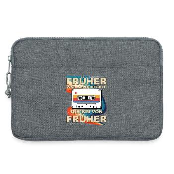 Everything was better in the past - I'm from before - Laptop bag 13" - heather grey - Front