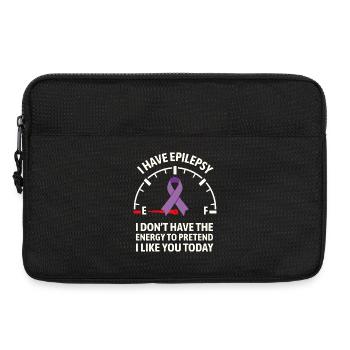 Epilepsy Awareness Energy Gauge Ribbon - Laptop bag 13" - black - Front