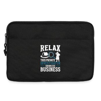  Private Investigator Vest Security Guard Costume - Laptop bag 13" - black - Front