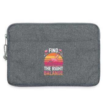 Trouvez la bonne couronne de flamant rose de la Balange - Sacoche pour ordinateur portable 13 pouces - gris chiné - Devant