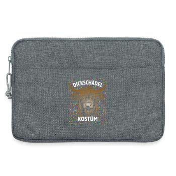 Dickschädel Hochland Rind Kostüm Verkleidung - Laptoptasche 13" - Grau meliert - Vorne