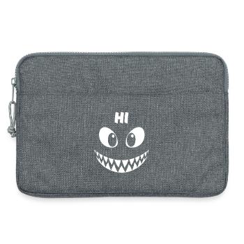 Hai | Big Face Kostüm Karneval Verkleidung - Laptoptasche 13" - Grau meliert - Vorne
