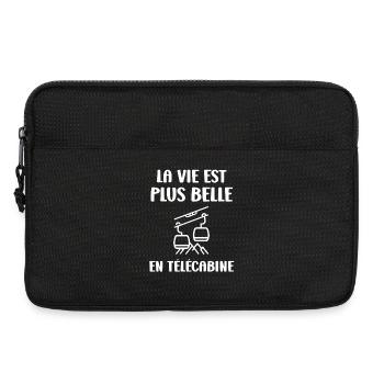 Life in an alpine gondola - Laptop bag 13" - black - Front
