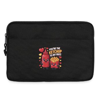 Valentine's Day You're The Ketchup To My Fries - Laptop bag 13" - black - Front