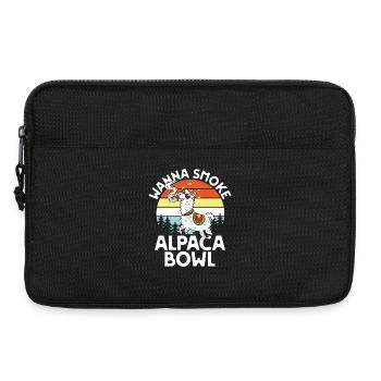Alpaca Bowl Sunset Retro Forest - Laptop bag 13" - black - Front