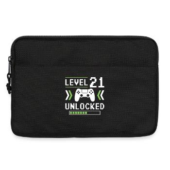 21st Birthday Level 21 unlocked - Laptop bag 13" - black - Front