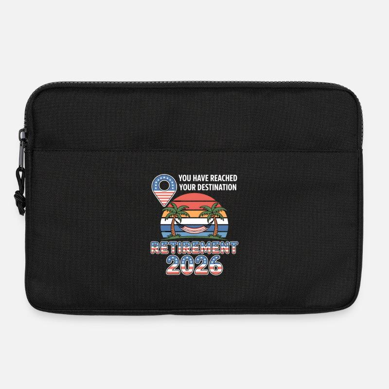 Work to Beach Funny GPS Tee Men & Woman Retired - Laptoptasche 13" - Schwarz