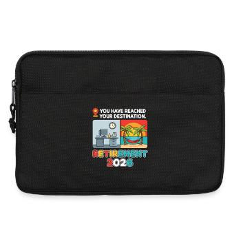 Work to Beach Funny GPS Tee Men & Woman Retired - Laptoptasche 13" - Schwarz - Vorne