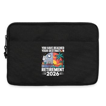 Work to Beach Funny GPS Tee Men & Woman Retired - Laptoptasche 13" - Schwarz - Vorne
