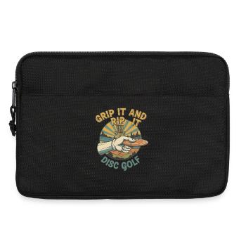 Grip It And Rip It Disc Golf Flying Disc - Laptop bag 13" - black - Front