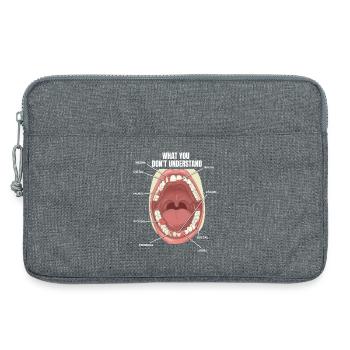 Teeth Surfaces Dental Assistant Dentist - Laptop bag 13" - heather grey - Front