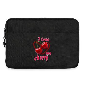 CHERRIES I love my cherry - Laptop bag 13" - black - Front