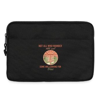 Not All Who Wander Are Lost Discs Disc Golf Scene - Laptop bag 13" - black - Front
