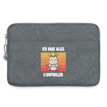 Conception d’animaux de jeu - Sacoche pour ordinateur portable 13 pouces - gris chiné - Devant