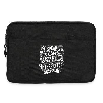 Codeflüstern Nerdleben - Laptoptasche 13" - Schwarz - Vorne