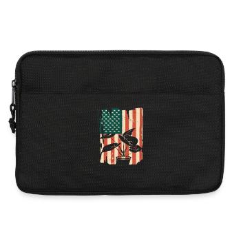 Jardinier amateur de plantes du drapeau américain - Sacoche pour ordinateur portable 13 pouces - noir - Devant