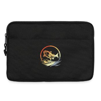 Pêche de style rétro - Sacoche pour ordinateur portable 13 pouces - noir - Devant