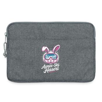 Apres Ski Haserl Hüttengaudi Skifahrerin Skihaserl - Laptoptasche 13" - Grau meliert - Vorne