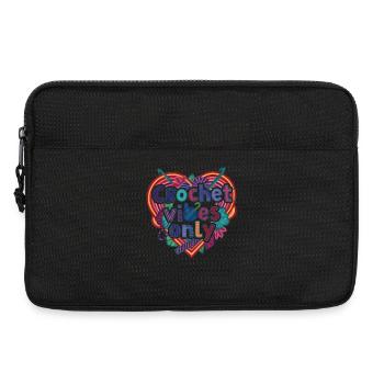 Lustige Häkel-Vibes Nur Häkelliebhaber Garnliebhaber - Laptoptasche 13" - Schwarz - Vorne