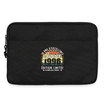 January 1996 Vintage 30 Year Anniversary Gift - Laptop bag 13" - black - Front
