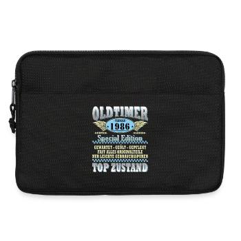 OLDTIMER 1986 LUSTIG 40 JAHRE GEBURTSTAG GESCHENK - Laptoptasche 13" - Schwarz - Vorne