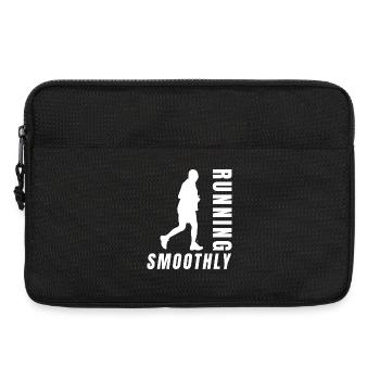 Coureur de marathon courant en douceur - Sacoche pour ordinateur portable 13 pouces - noir - Devant