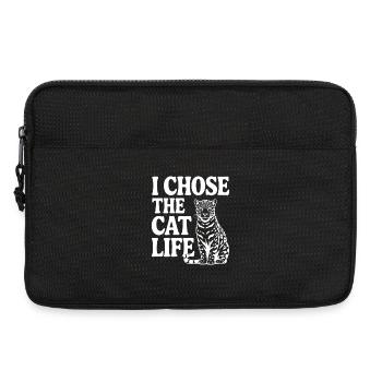 J’ai choisi la vie de chat - Sacoche pour ordinateur portable 13 pouces - noir - Devant