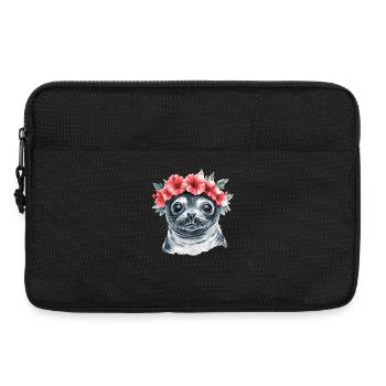 Blumenkranz Seehund - Laptoptasche 13" - Schwarz - Vorne