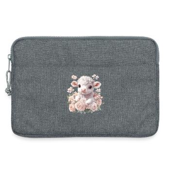 Tender lamb with rosary - Laptop bag 13" - heather grey - Front