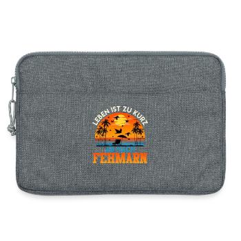 Mer Baltique LA VIE EST TROP COURTE POUR FEHMARN Drôle - Sacoche pour ordinateur portable 13 pouces - gris chiné - Devant