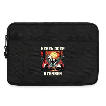Strength athletes LIFT OR DIE Fun - Laptop bag 13" - black - Front