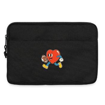 Herzläufer Football Cartoon - Laptoptasche 13" - Schwarz - Vorne