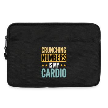 Crunching Numbers - Cardio Finanzhumor - Laptoptasche 13" - Schwarz - Vorne
