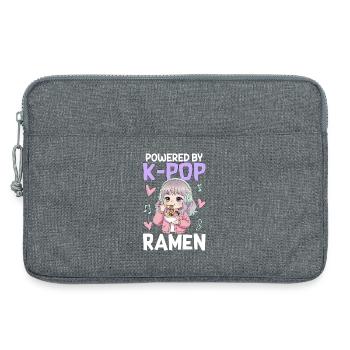 Propulsé par des ramen K-Pop - Sacoche pour ordinateur portable 13 pouces - gris chiné - Devant