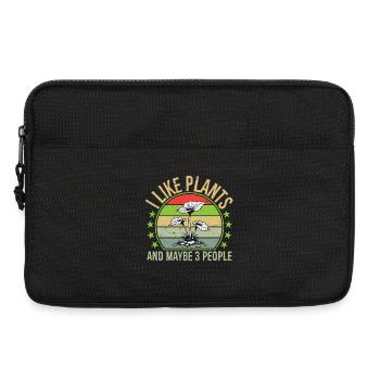 I Like Plants And Maybe Three People Vintage - Laptoptasche 13" - Schwarz - Vorne