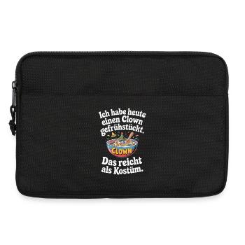 Clown Gefrühstückt Karneval Clown Kostüm Ersatz - Laptoptasche 13" - Schwarz - Vorne