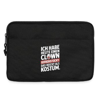 Clown Gefrühstückt Karneval Clown Kostüm Ersatz - Laptoptasche 13" - Schwarz - Vorne