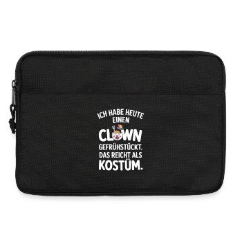 Clown Gefrühstückt Karneval Clown Kostüm Ersatz - Laptoptasche 13" - Schwarz - Vorne