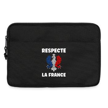 Respecte la France Aigle tricolore - Sacoche pour ordinateur portable 13 pouces - noir - Devant
