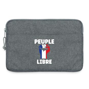 Trikolore Freie Völker - Laptoptasche 13" - Grau meliert - Vorne